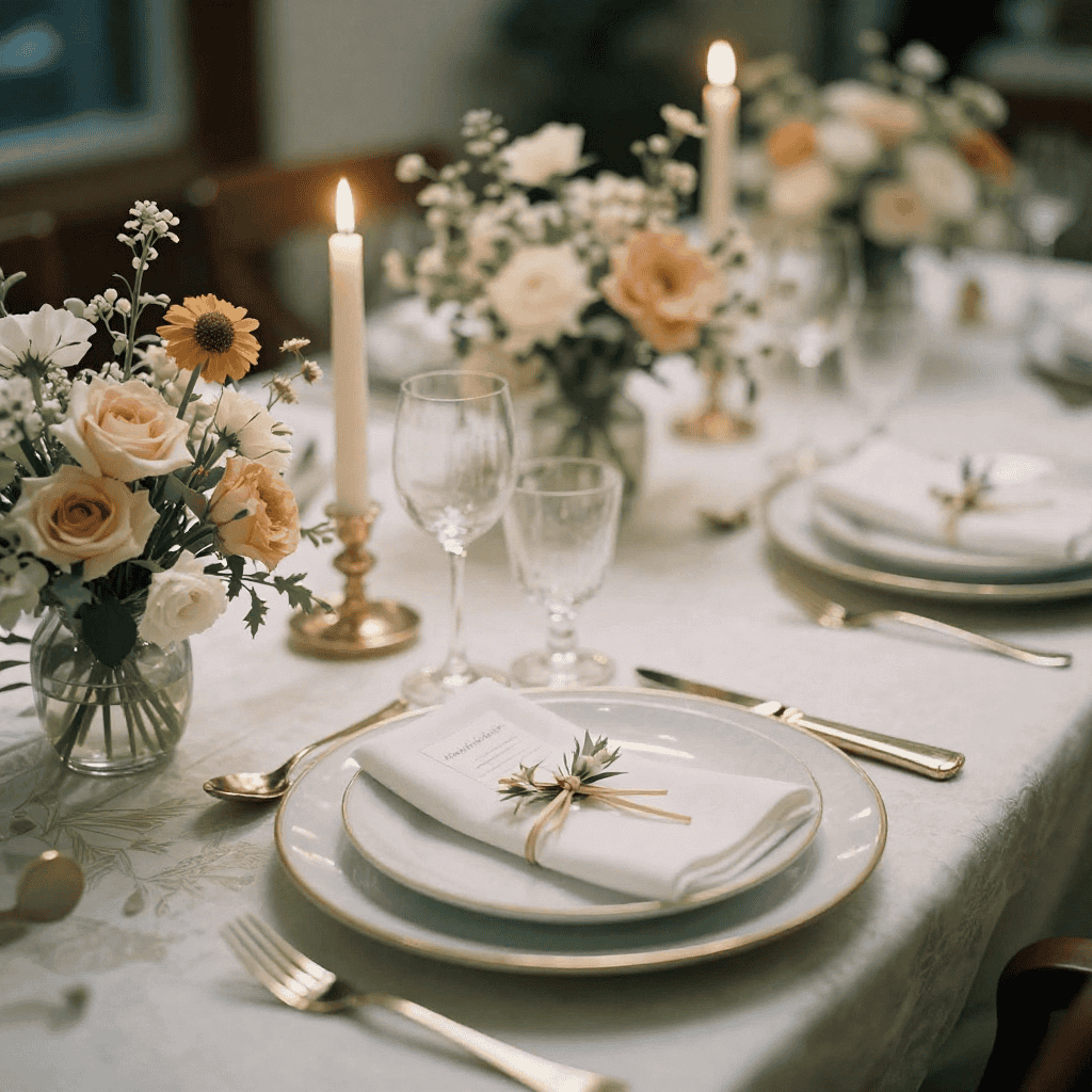 Intimate dinner setting